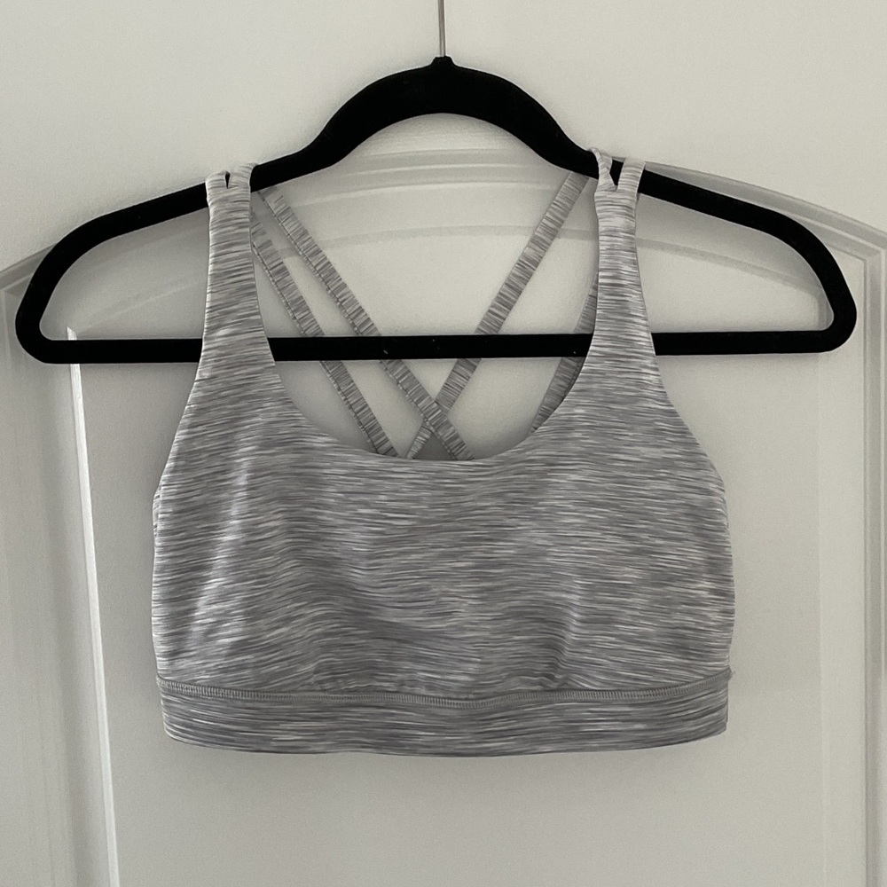 Lululemon Athletica Heathered Gray Strappy Sports Bra